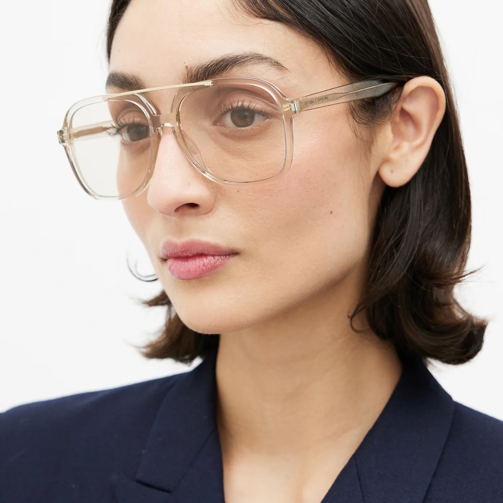 SAINT LAURENT Chic Gold-Tinted Sunglasses